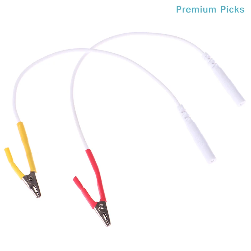 portable1pcs 19.5cm Tens/Ems tieline Alligator Clip Cable Wire Electrode For SDZ-II Electronic Acupuncture 2mm Pin Type Cable