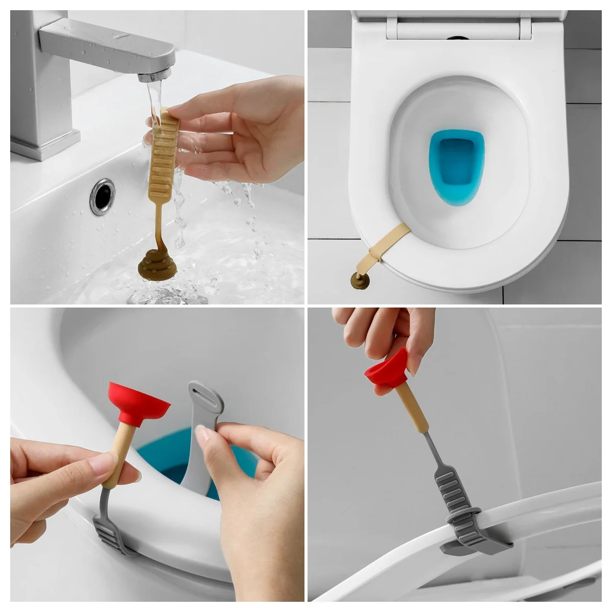 Creative Toilet Lid Lifter Portable Toilet Seat Lifting Handle Silicone Toilet Supplies Toilet Seat Opener Buckle for Bathroom