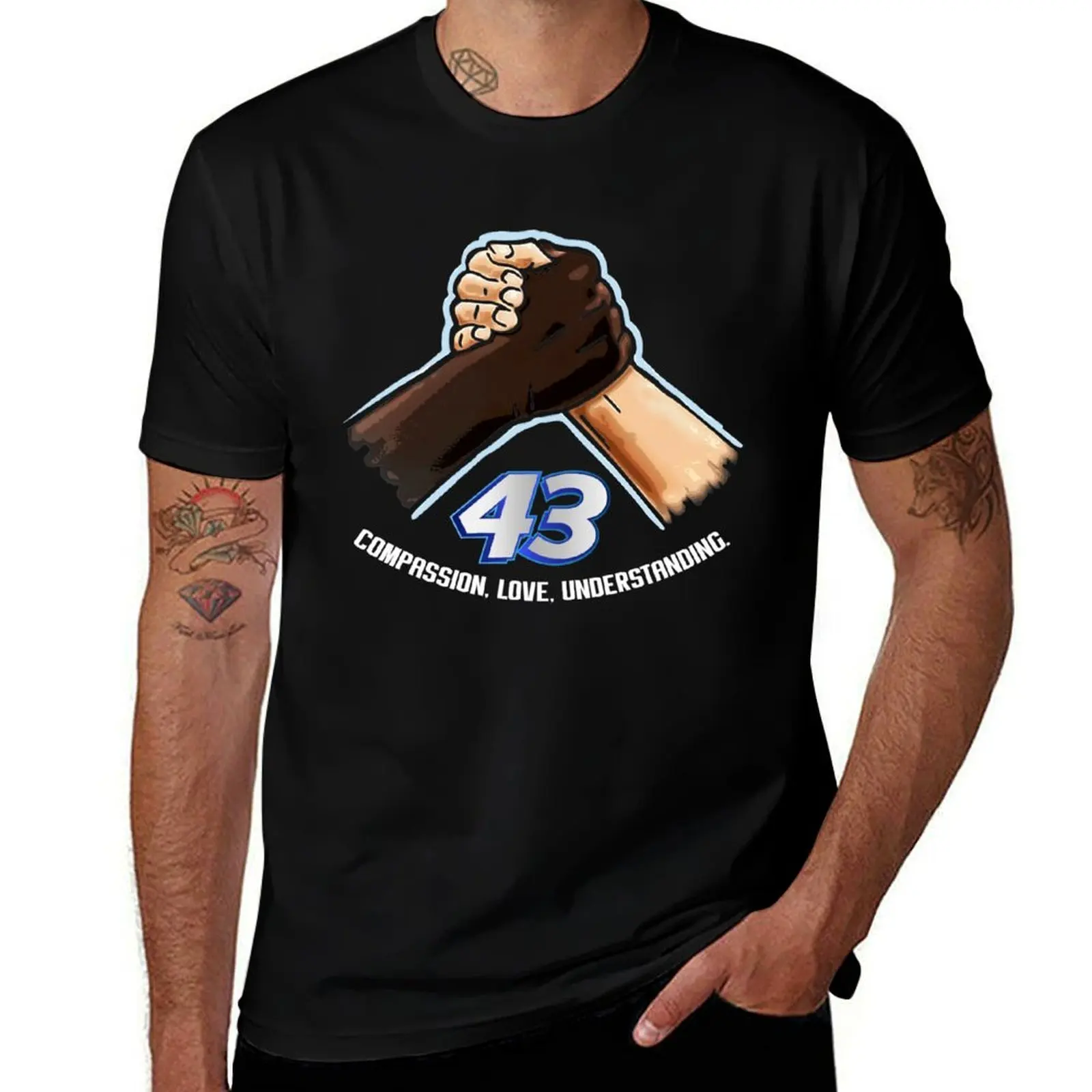 

Bubba Wallace Hood Livery and Car Number T-Shirt man t shirt heavy cotton anime tshirt T-Shirt