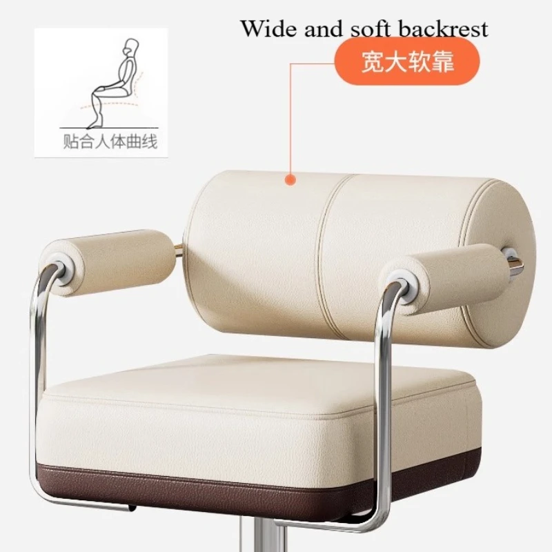 طاولة دوارة فاخرة كرسي بذراعين داخلي مسند ظهر مقعد مرتفع للمطبخ المريح كرسي بار عالي لتناول الطعام مسند ظهر شمالي