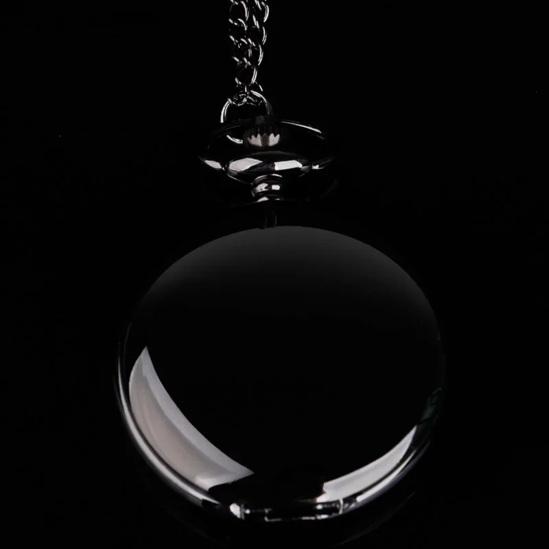 Black Business Quartz Pocket Watch With Chain Unisex Classic Watch Gift Simple Clock Hot Products