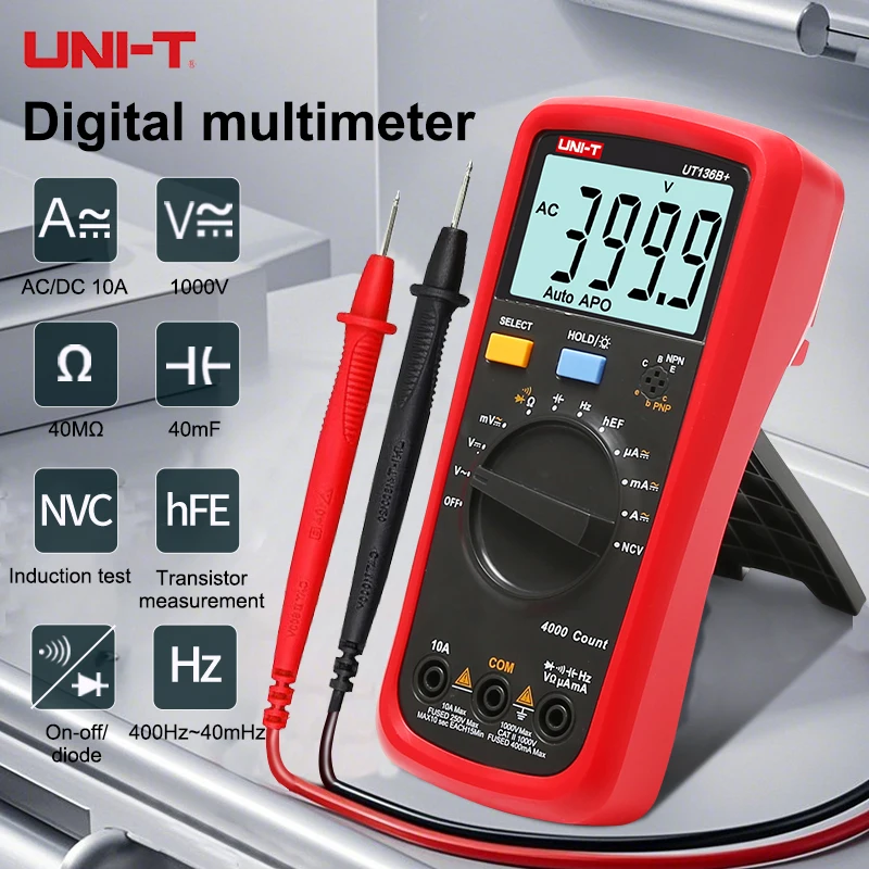 UNI-T Smart Digital Multimeter Auto Range 1000V True RMS TRMS NCV Live Wire Test 4000 Counts Pocket Meter for Electrical Repair
