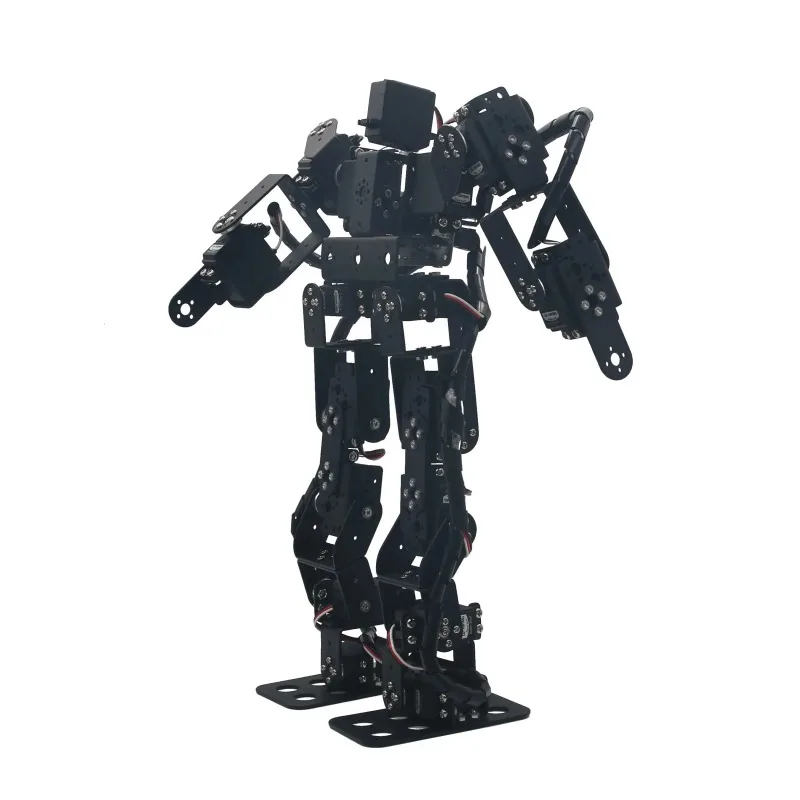 17DOF Biped Robotic Educational Robot Humanoid Robot Kit Servo Bracket Ball Bearing Black - view 3