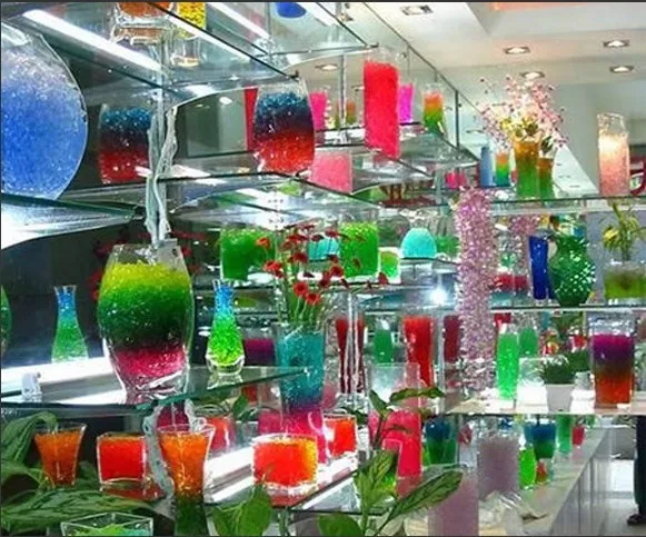 10000pcs Water Gel Blasters Balls Orbis Hydrogel Gun Crystal Soil Water Beads Mud Growing Ball Kids Toy Plant Vase Decoration