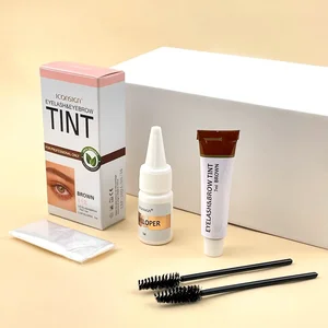 3 Farben Wimpern Augenbrauen Tinktur Matiz Quick Kit Matiz Augenbrauenfarbe Eyebrow -Creme Henna Mascara Make -up -Werkzeug 8 Hauptverkäufe Lösungsmittel Tinte - №1