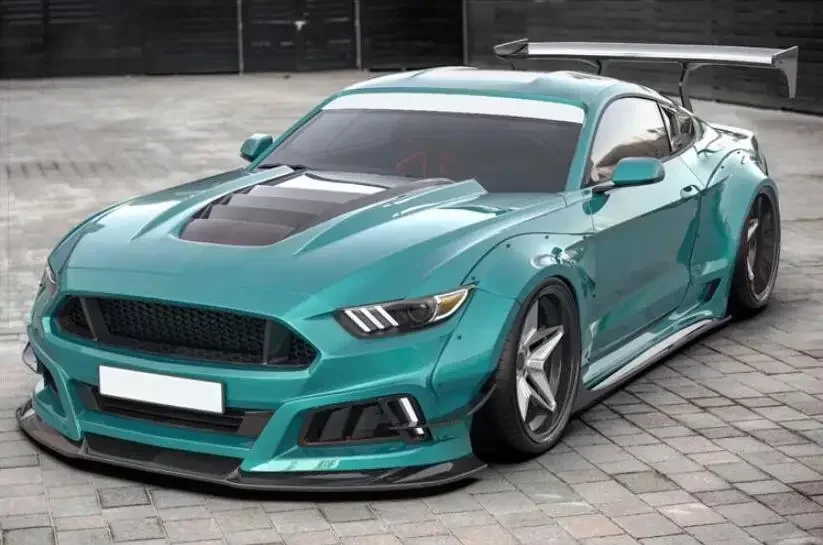 

For Ford Mustang 2015 2016 2017 2018 2019 2020 2021 Carbon Fiber Wing Lip Tail Trunk Spoiler ROBOT BIG GT STYLE Body Kits