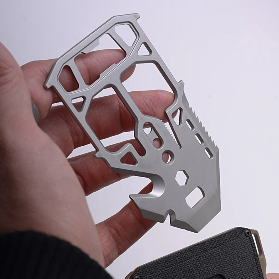 2Pcs/Set Stainless Steel Multitool Card Wallet Tool for Men Survival Survival Gear Credit Card Size Bottle Opener Pocket Tool