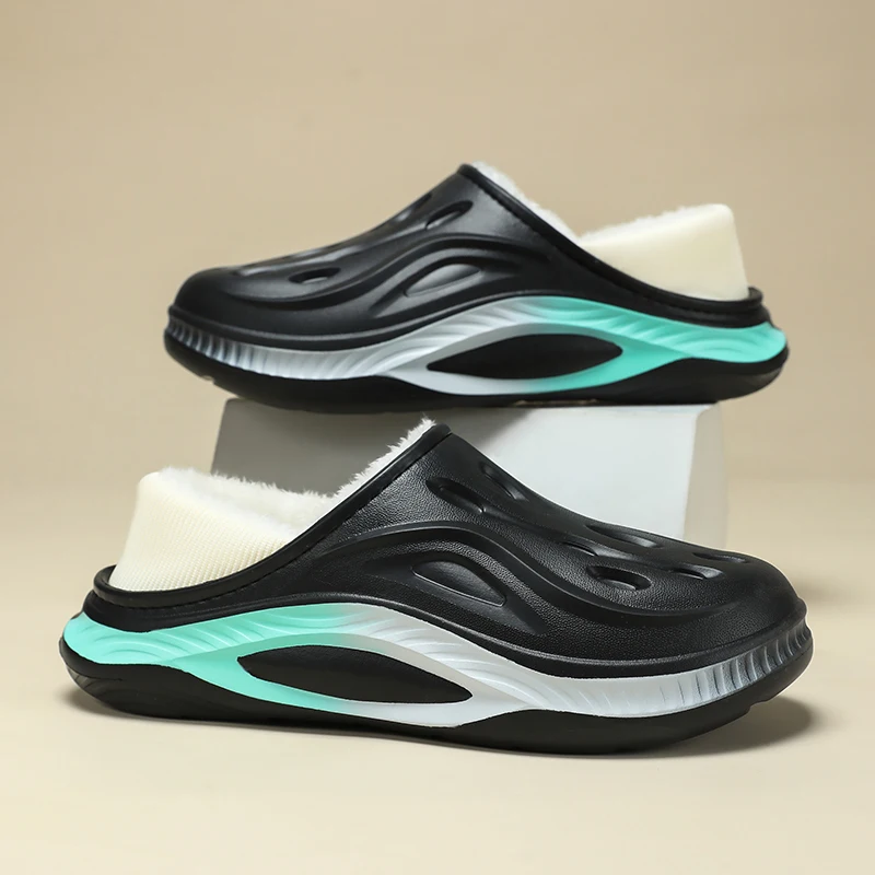 

New Autumn Winter Men's Warm Cotton Slippers Outdoor Indoor Plush Flats House Warm Shoes Male Women Home Bedroom Cotton Slippes