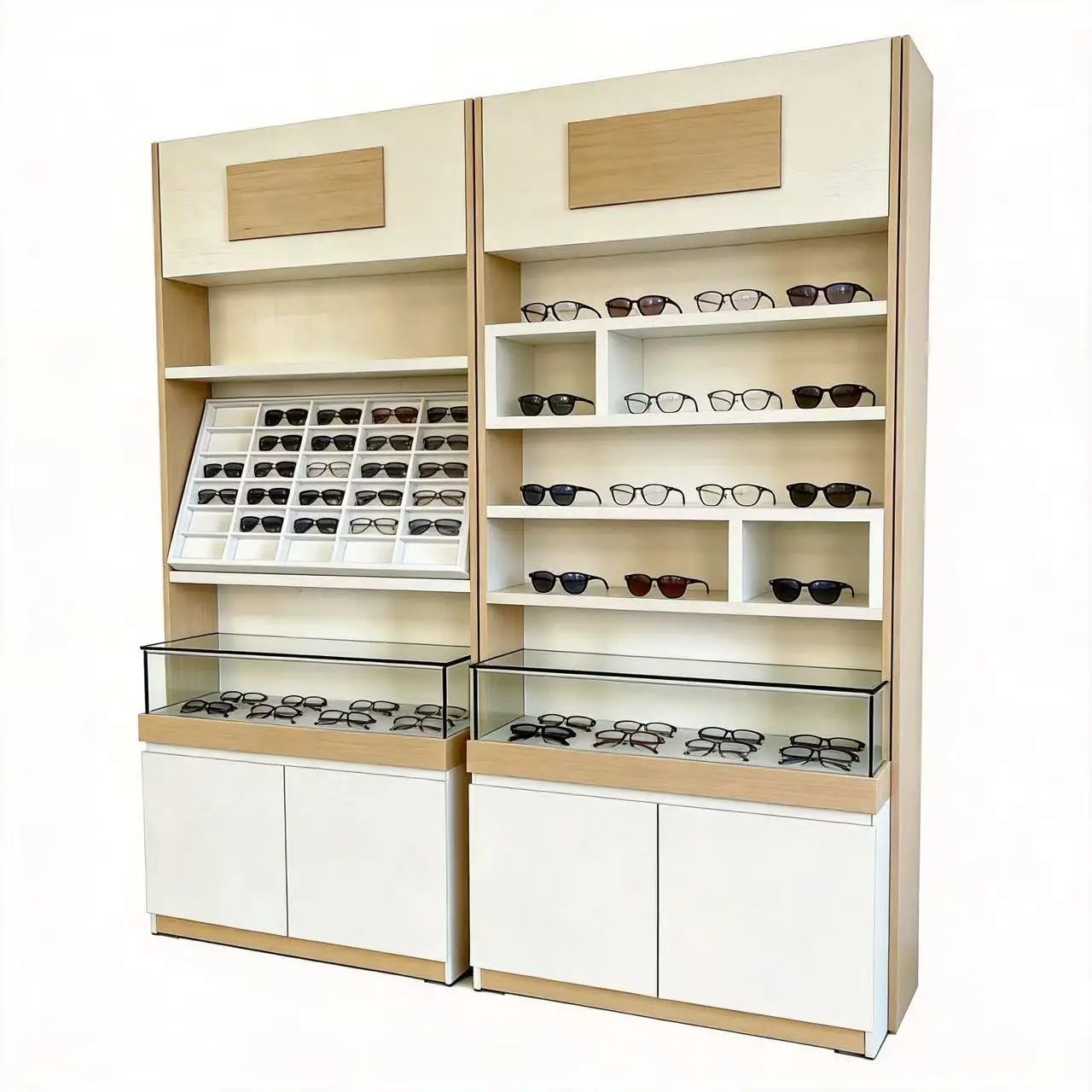 

！@yu-Modern LED Light Display Cabinet Luxury Showcase for Sunglasses Store Perfume Shop*