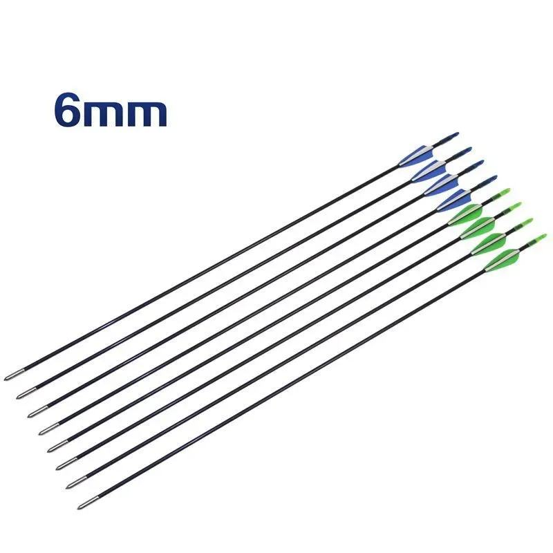 Fibreglass Arrows  6/12/24/36PCS/KIT Nocks Archery Arrows Compound Bow Recurve Bows Hunting and Target Practice 80cm Arrow