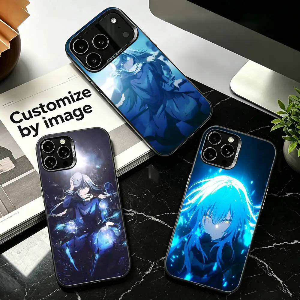 Rimuru Tempest T-TenSura Anime Phone Case For iPhone 17,16,15,14,13,12,Pro Max,XS,Colored Silver Plated Inside Cover