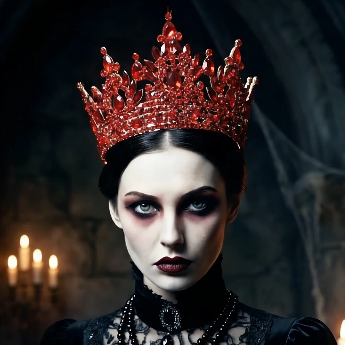 

Винтажная королевская тиара с кристаллами в форме капли, корона для конкурсов красоты, головной убор для женщин, аксессуар для волос в стиле вампирской королевы