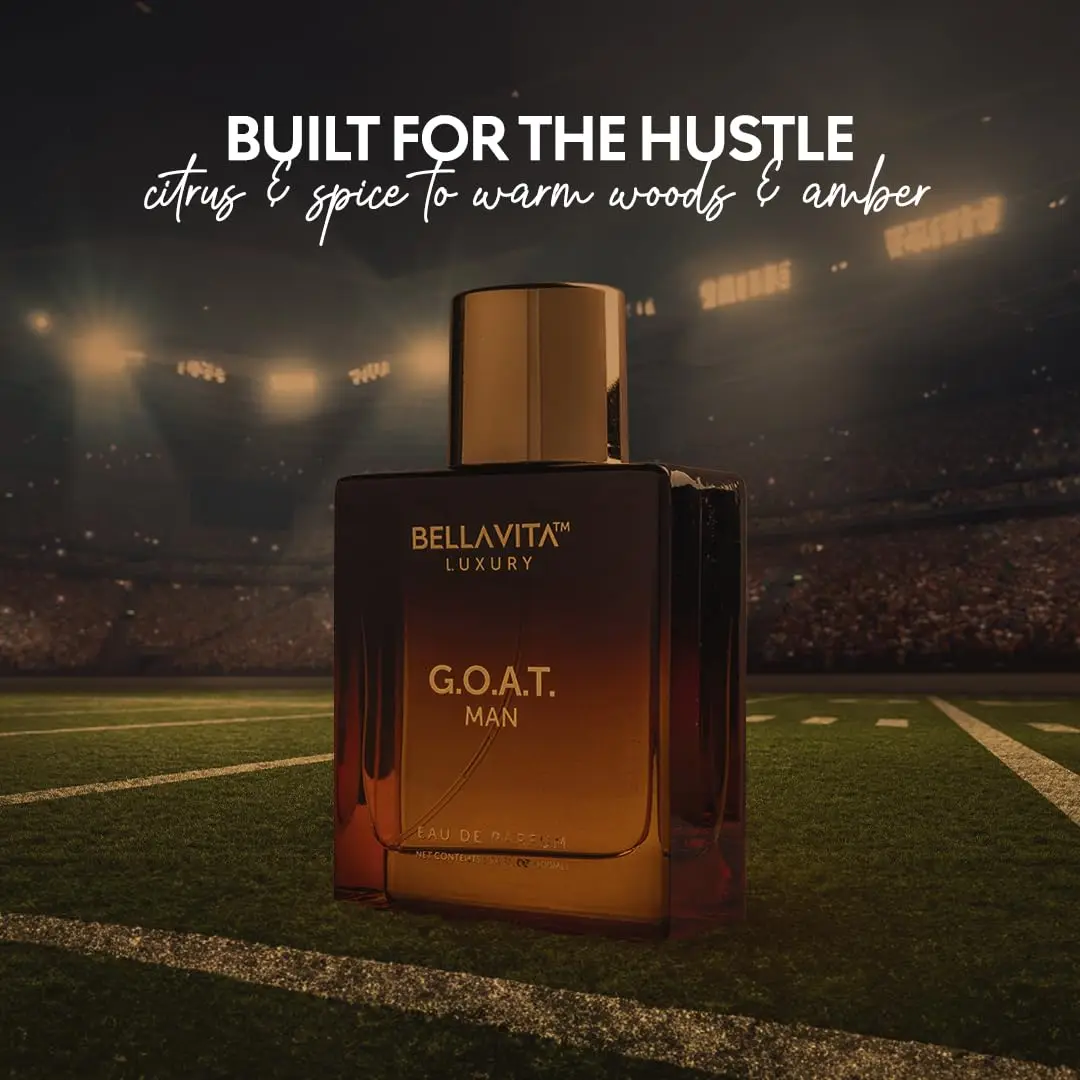BellaVita Luxury G.O.A.T. Men's Eau De Parfum 3.4 Fl.oz Natural Refreshing Notes Bergamot Long Lasting Fragrance Natural Cologne view 3