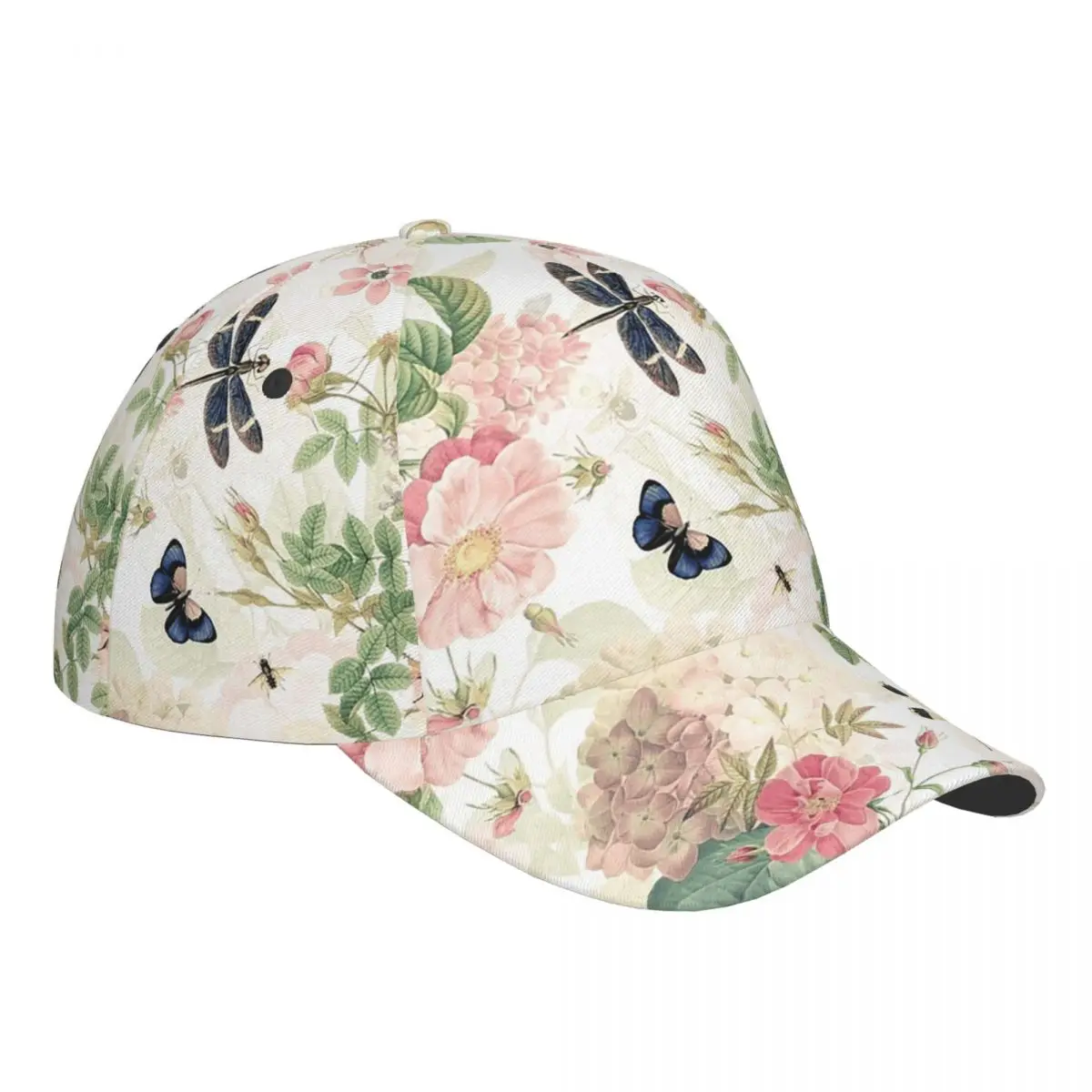 

UtART винтажные розы весенний цветок и ранние насекомые ботанические бейсболки мужские и женские шапки уличная бейсбольная кепка Casquette