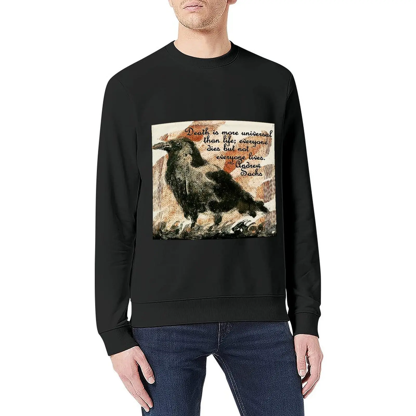 Death Crow - Quotes Jersey chándal estilo japonés hombres usan sudadera de gran tamaño