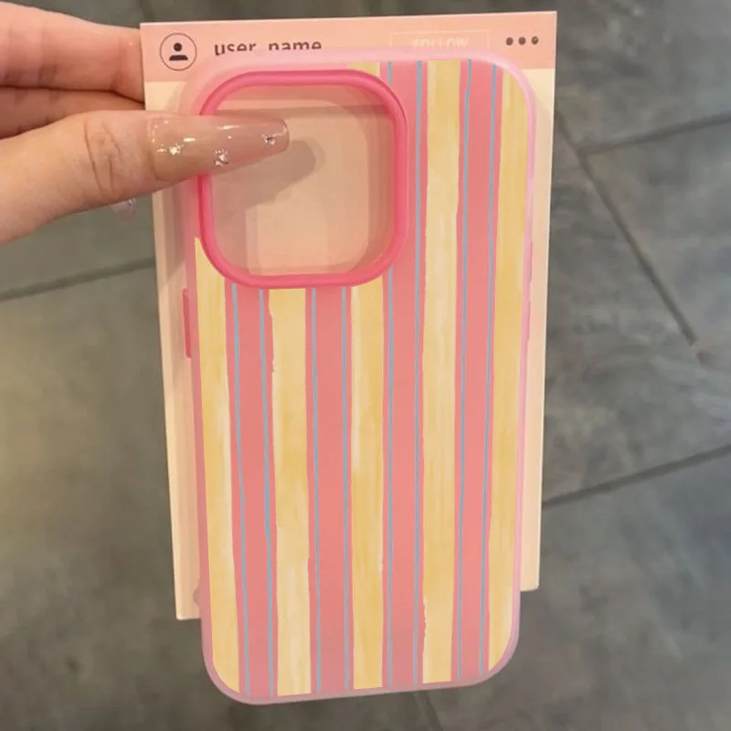 Nouvelle coque de téléphone en silicone mat rayé antichoc couleur bonbon 2 en 1 pour Oppo Realme Note 15T 70 C71 14 C75 C63 12 C55 C53 4G 5G