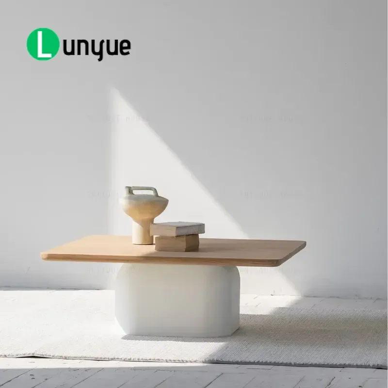Nordic Luxury Solid Oak Wood Coffee Table Set Elegant Living Room Furniture Durable Modern Home Decor Centerpiece