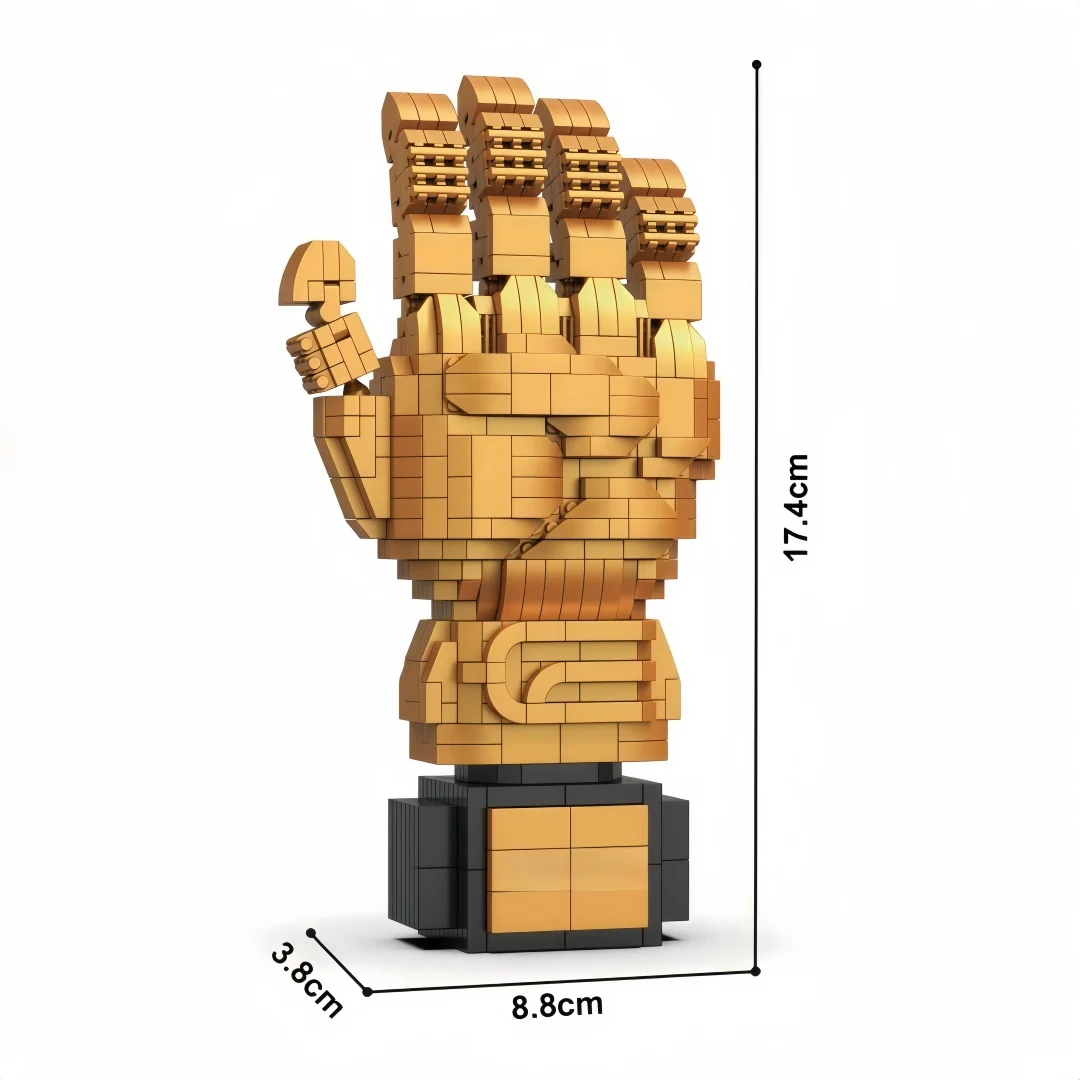 3D-Sammelmodell Fußballschuhe & Handschuhe Mikro-Bausteine Spielzeug – Sportausrüstung Schreibtisch-Dekoration, Puzzle-Geschenk für Fußballfans – Detail 5