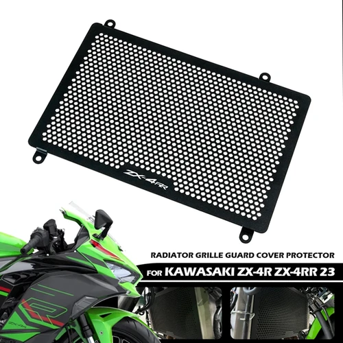 Accesorios para motocicleta ZX4RR ZX4R SE, cubierta protectora para parrilla de radiador para KAWASAKI ZX-4R ZX-4RR 2023, piezas de aleación de aluminio