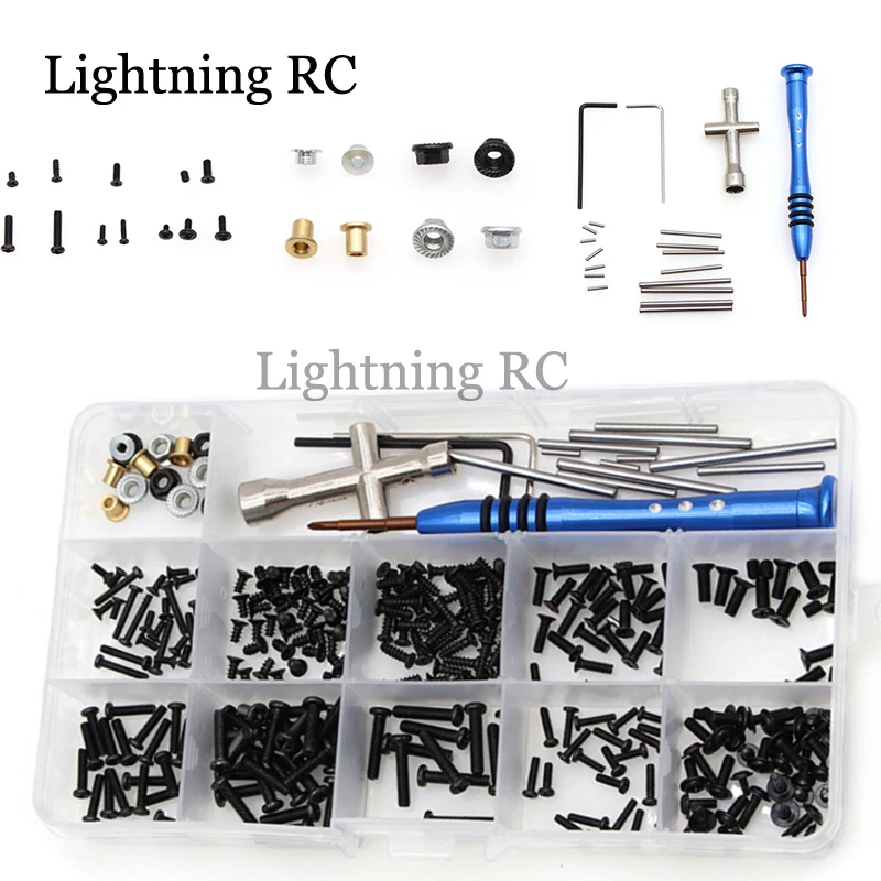 

WLtoys 144001 M2 M2.5 M3 Screw Fastener Kit Cross Sleeve Allen Wrench Swing Arm Pin Screws For 1/14 RC Car Spare Parts