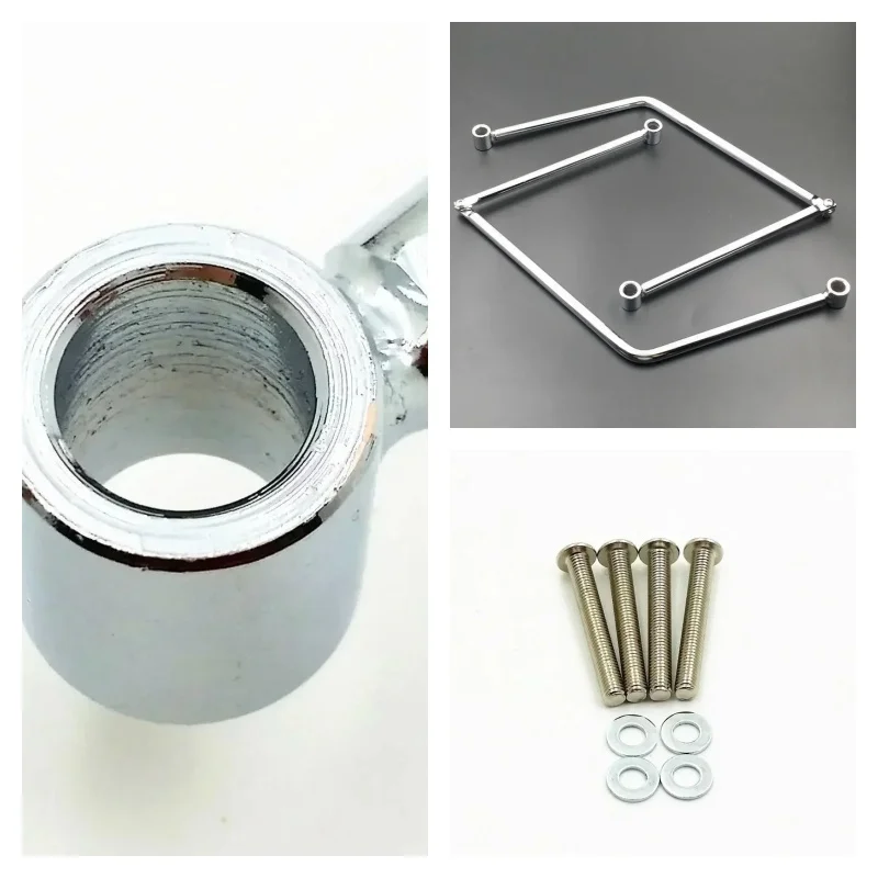 

Универсальный хромированный боковой кронштейн для седельной сумки для мотоцикла 19-30 см, крепление для Kawasaki Suzuki Yamaha Honda Shadow Vlx 600