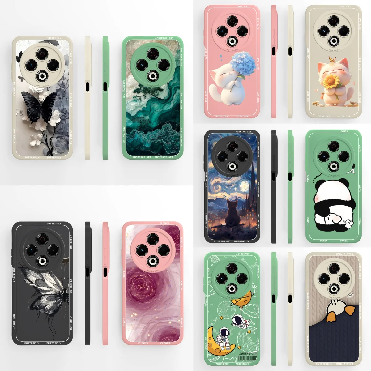 Für Tecno Spark 30 Pro 30C 4G 5G Fall Nette Astronaut Cartoon Weiche Flüssigkeit Silikon Funda Für tecno Spark 30 Leichte Telefon Capa