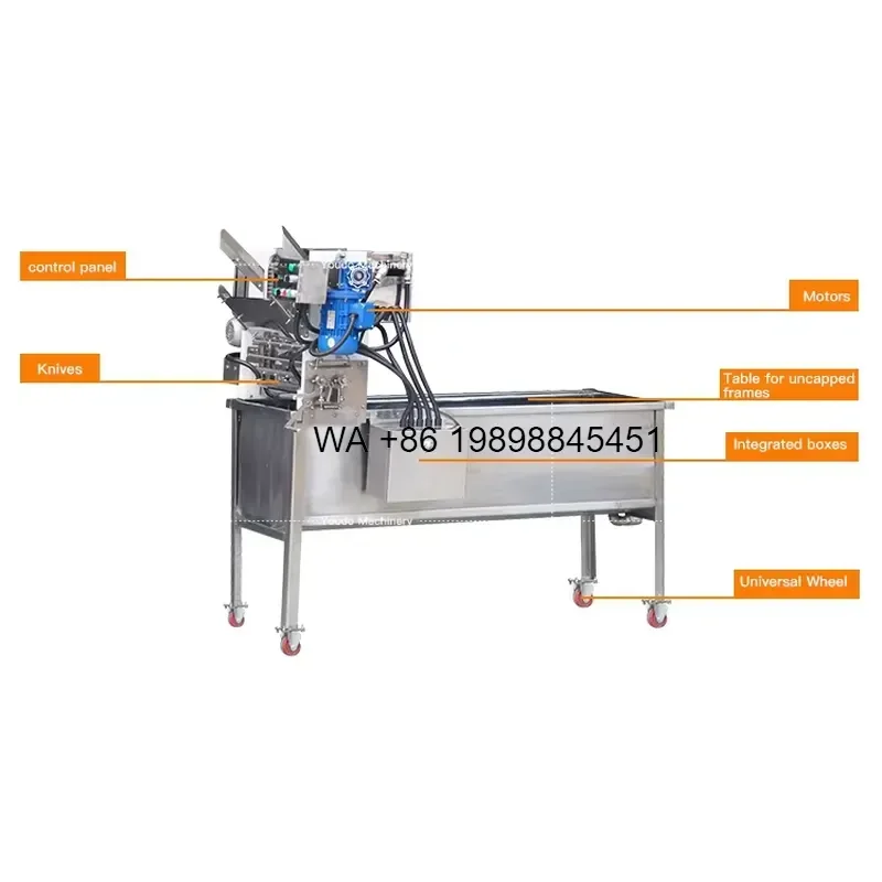 Wmwmnu for Beekeeping Equipment Automatic Honeycomb Frame Uncapper Stainless Steel Tank Honey Uncapping
