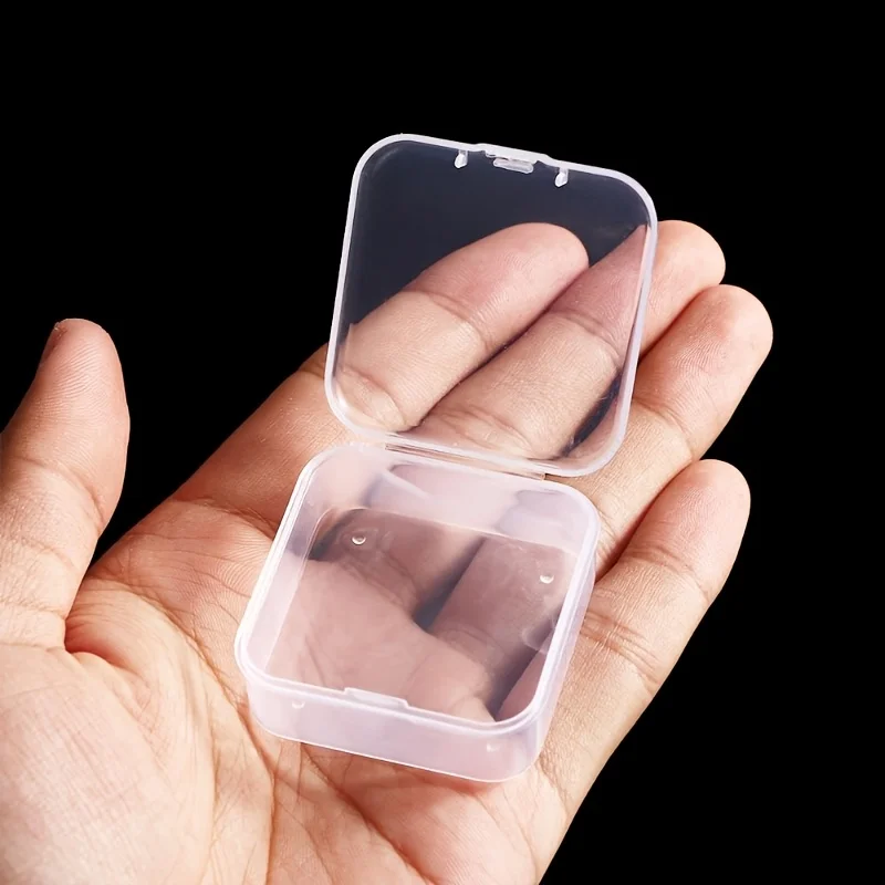 60/120Piece Transparent Plastic Storage Box Set with Hinge Lid Durable for Organizing Jewelry Cosmetics Crafts And Small Objects