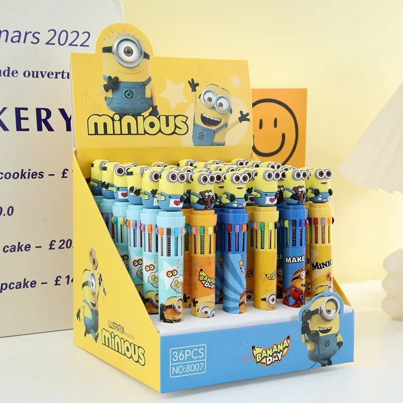 

Аниме-ручка Minioned, 10 цветов, шариковая, «Гадкий я», для косплея, ручная, 6 стилей, для детей и студентов, канцелярский подарок-игрушка