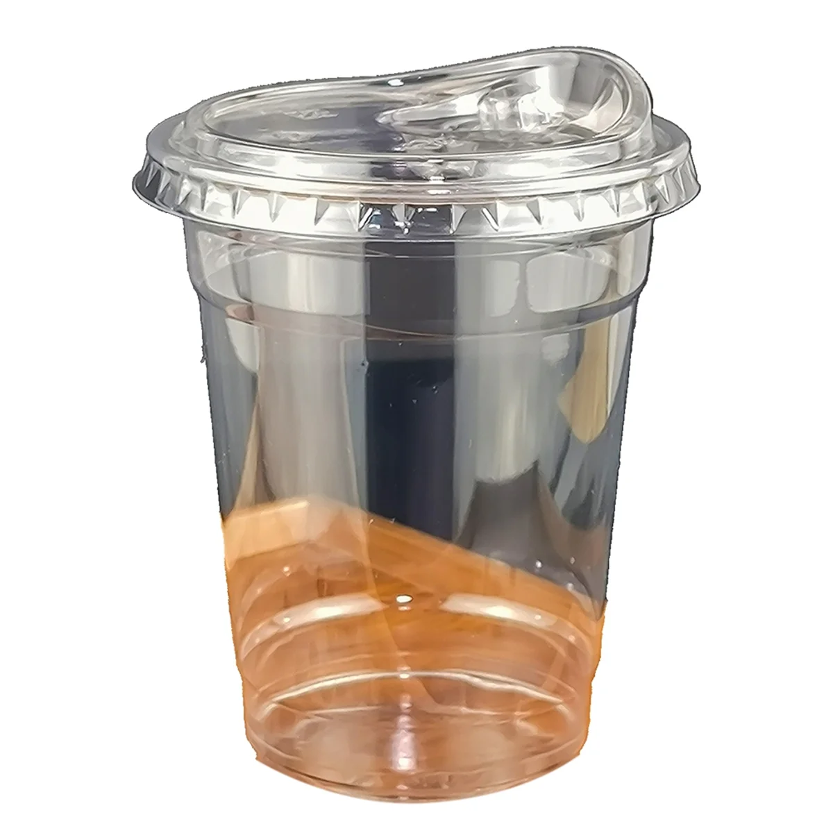 12 Oz Plastic Cup with Direct Drinking Lid Clear Disposable Cup Tasting