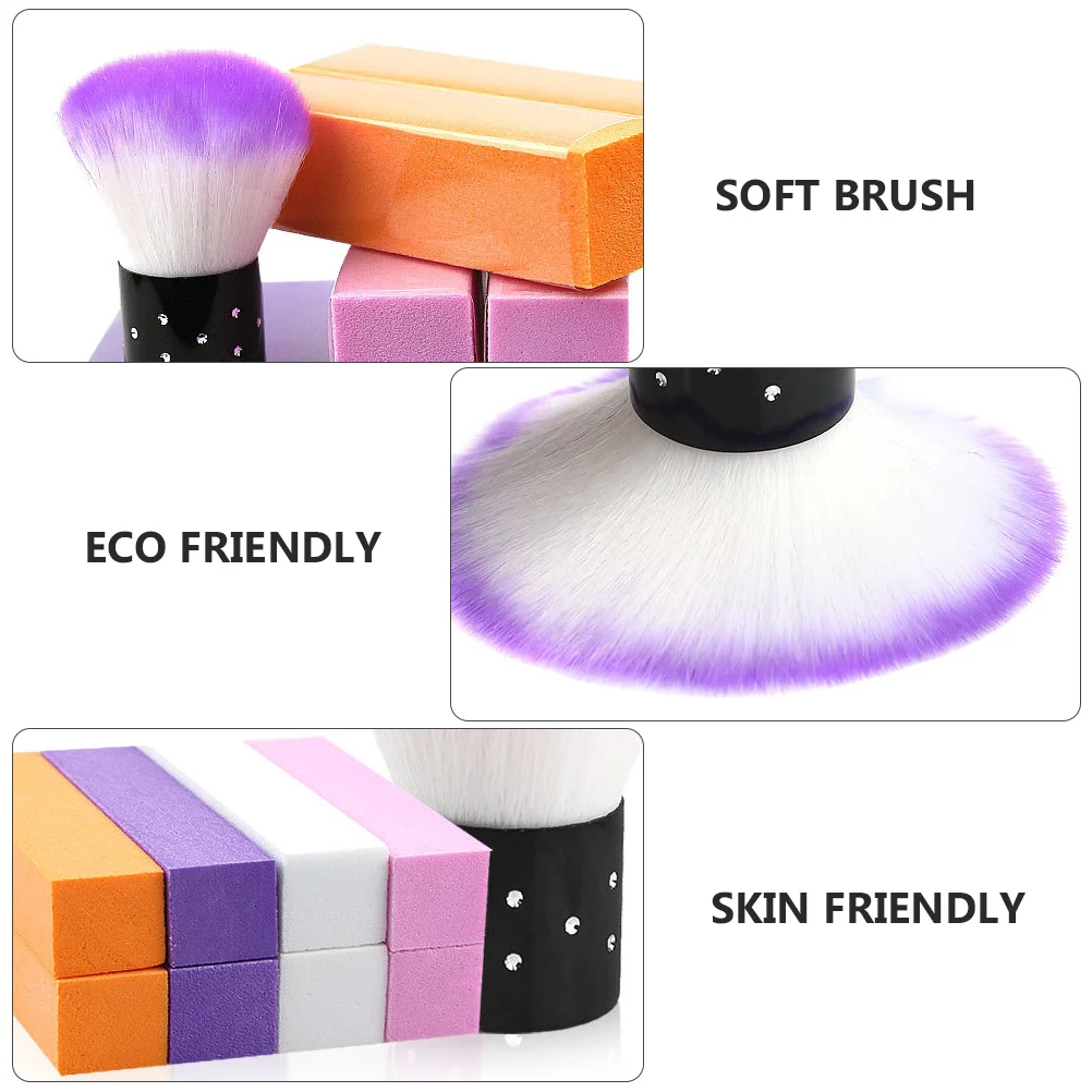 Ensemble d'outils pour Nail Art, brosse anti-poussière, lime de ponçage, Salon professionnel, usage domestique, écologique, Durable, sûr, 1 ensemble