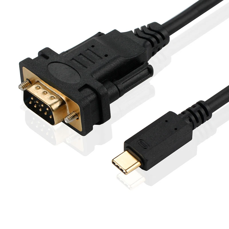 FTDI FT232RL Type C USB-C to DB9 Male RS232 Serial Adapter Converter Cable Support Windows 7/8/10 Mac Linux Android