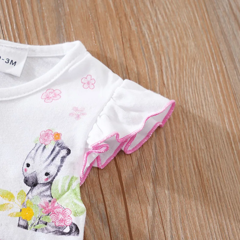 0-18 Baby Jumpsuit Cute Cartoon Animal Print Cotton Casual And Comfortable Soft Boy And Girl Summer Sleeveless Newborn Clothes