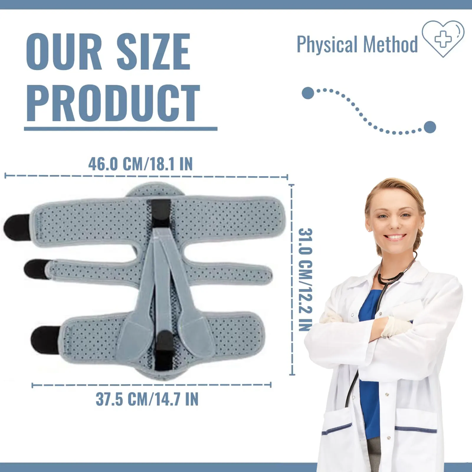 Plantar Fasciitis Night Splint Adjustable Foot Drop Orthotic Brace Breathable Night Splint with Massage Ball for Easing Pains