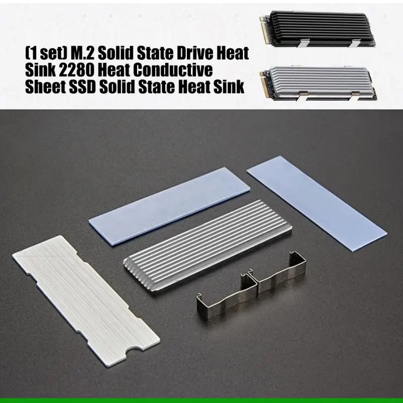 U55C Anodized Aluminum M.2 2280 SSD Cooling Plate With AntiCorrosion Finish For Longevity