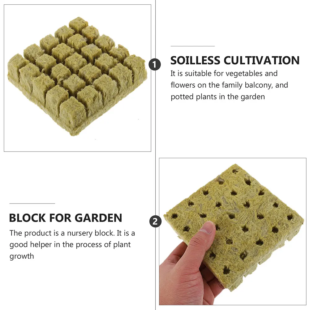

50pcs Seedling Starter Blocks Soilless Cultivation For Garden Plant Nursery Growth Moisturizing Nutrient- Plugs