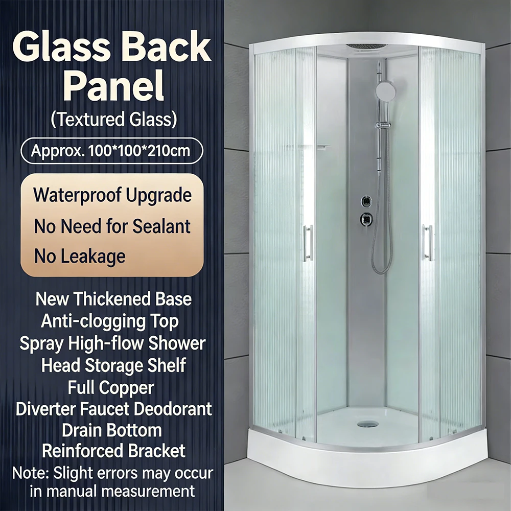 

Встроенная закрытая веерообразная душевая комната — бытовая перегородка из закаленного стекла для ванной комнаты, компактный простой шкаф для ванны