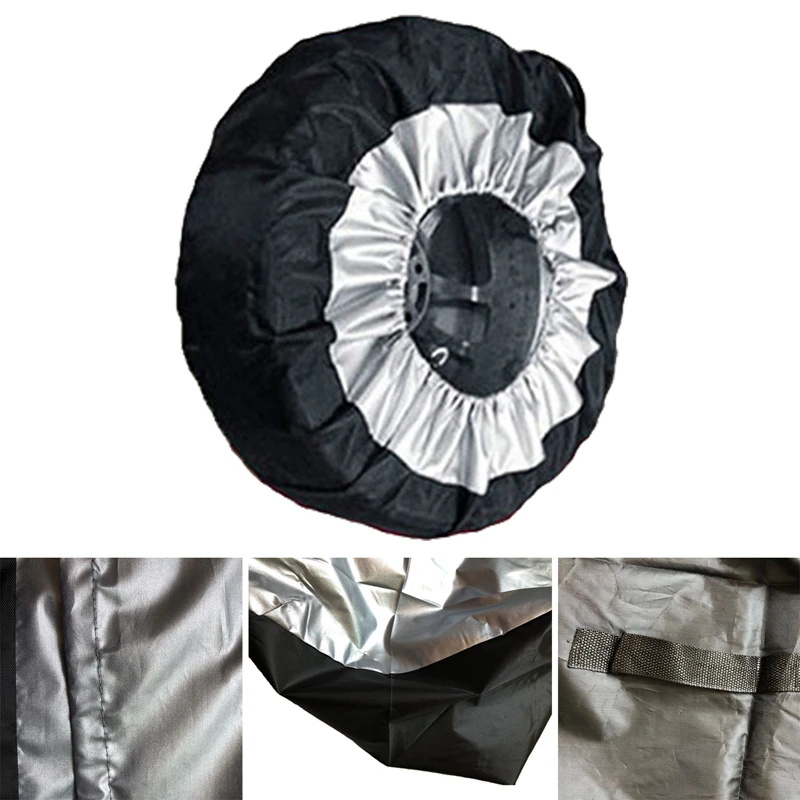 

Car Spare Tire Cover Case Oxford Cloth Wheel Tires Storage Bags Vehicle Tyre Accessories Dust-proof Protector Portable Wheel Bag