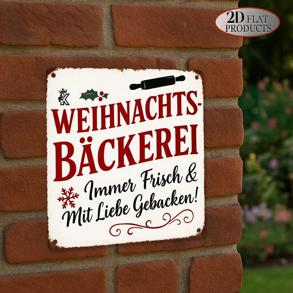 2D plane, 1 piece, vintage wooden sign, festival baking theme, warm festive atmosphere, kitchen, bakery