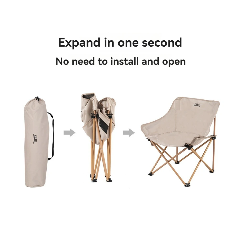 

2026 New Hot BRS-Y01 Portable Outdoor Folding Moon Chair Camping Picnic Gear Small Fishing Horse Stool Student Sketching Chair