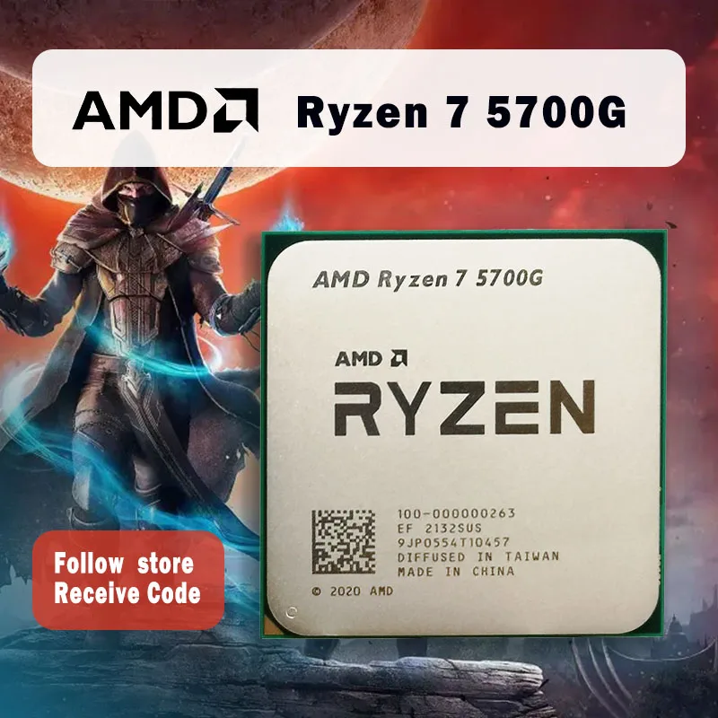 NEW AMD Ryzen 7 5700G R7 5700G  CPU Processor 3.8GHz 8 Core 16 Thread 65W L3=16M 100-000000263 Socket AM4