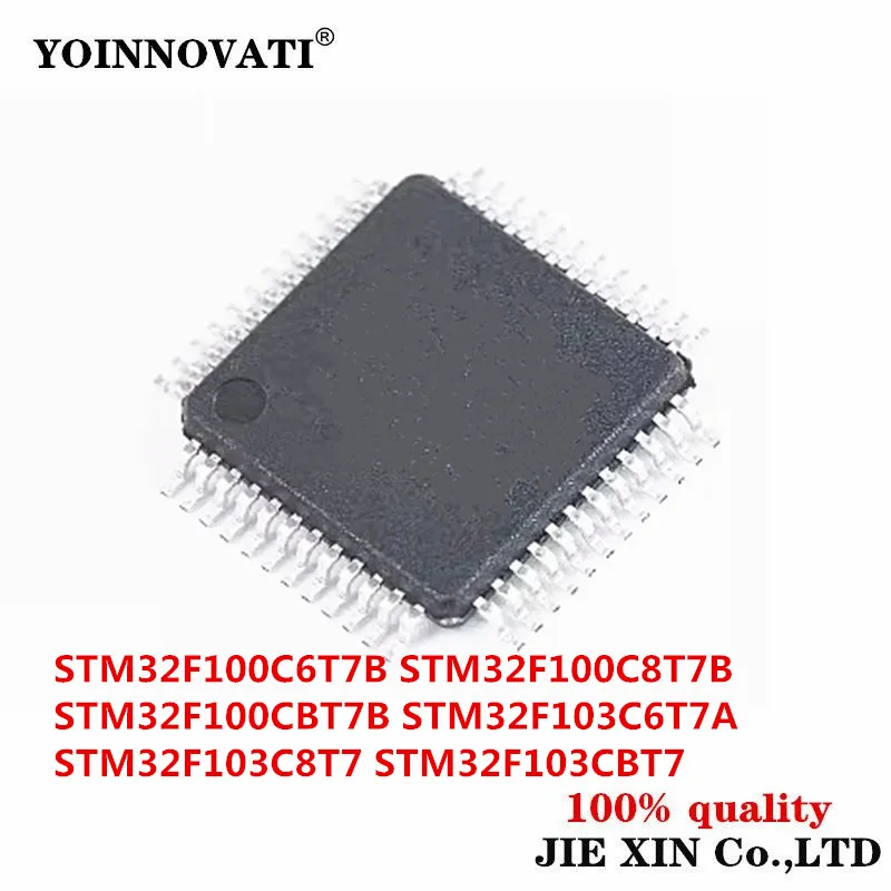 100% STM32F100C6T7B STM32F100C8T7B STM32F100CBT7B STM32F103C6T7A STM32F103C8T7 STM32F103CBT7 STM32F100 STM32F103 LQFP-48 module