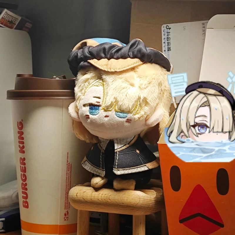 12cm Anime Game Genshin Impact Lyney Cosplay Plushies Doll Keychain Mini Great Magician Plush Stuffed Bag Pendant Props Toy Gift