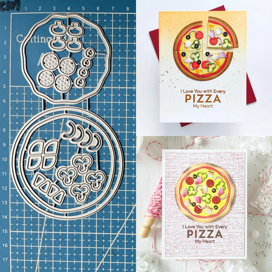 Lucky Goddess Metal Cutting Dies Pizza Maker Diy Scrapbooking Photo Album Decorative Embossing Paper Card Crafts