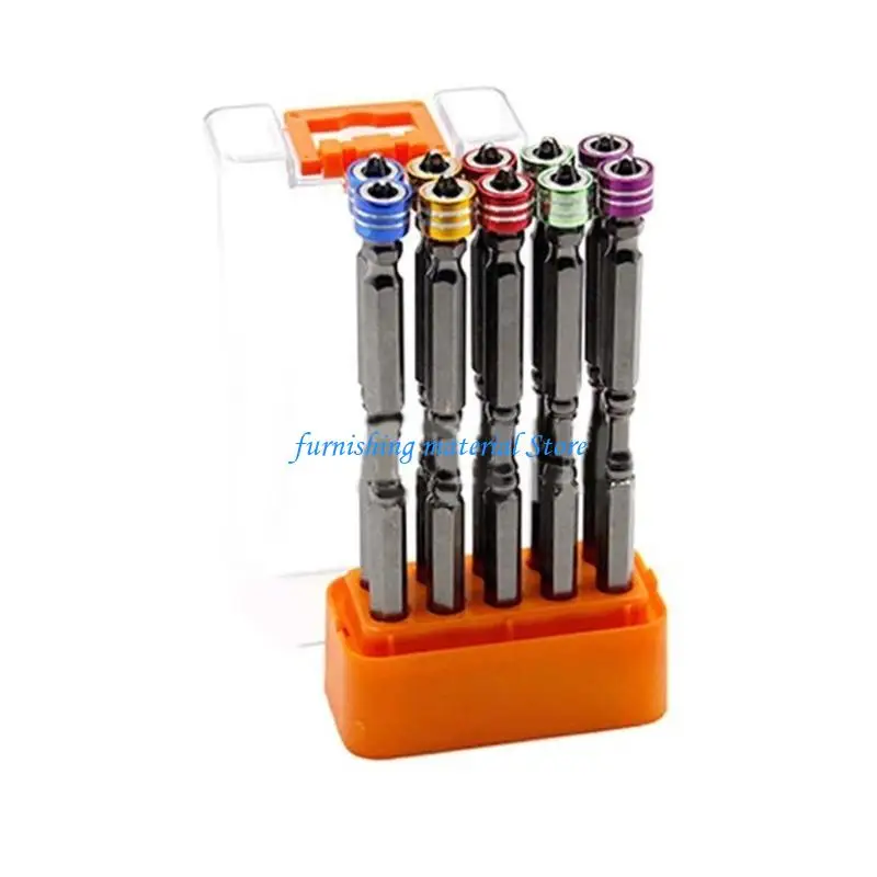 Y5GD 10pcs Bit Bit Bit Set Tác động của đầu cứng đầu cứng tuốc nơ vít Bit Bit Driver D dụng cụ cầm tay 65/100mm