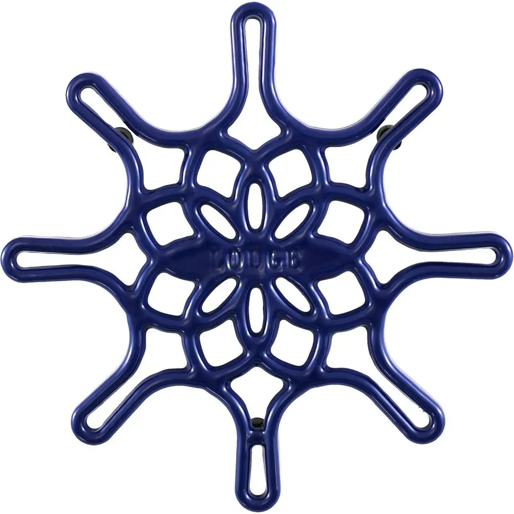 

8 Indigo-Colored Enamel Cast Iron Trivet