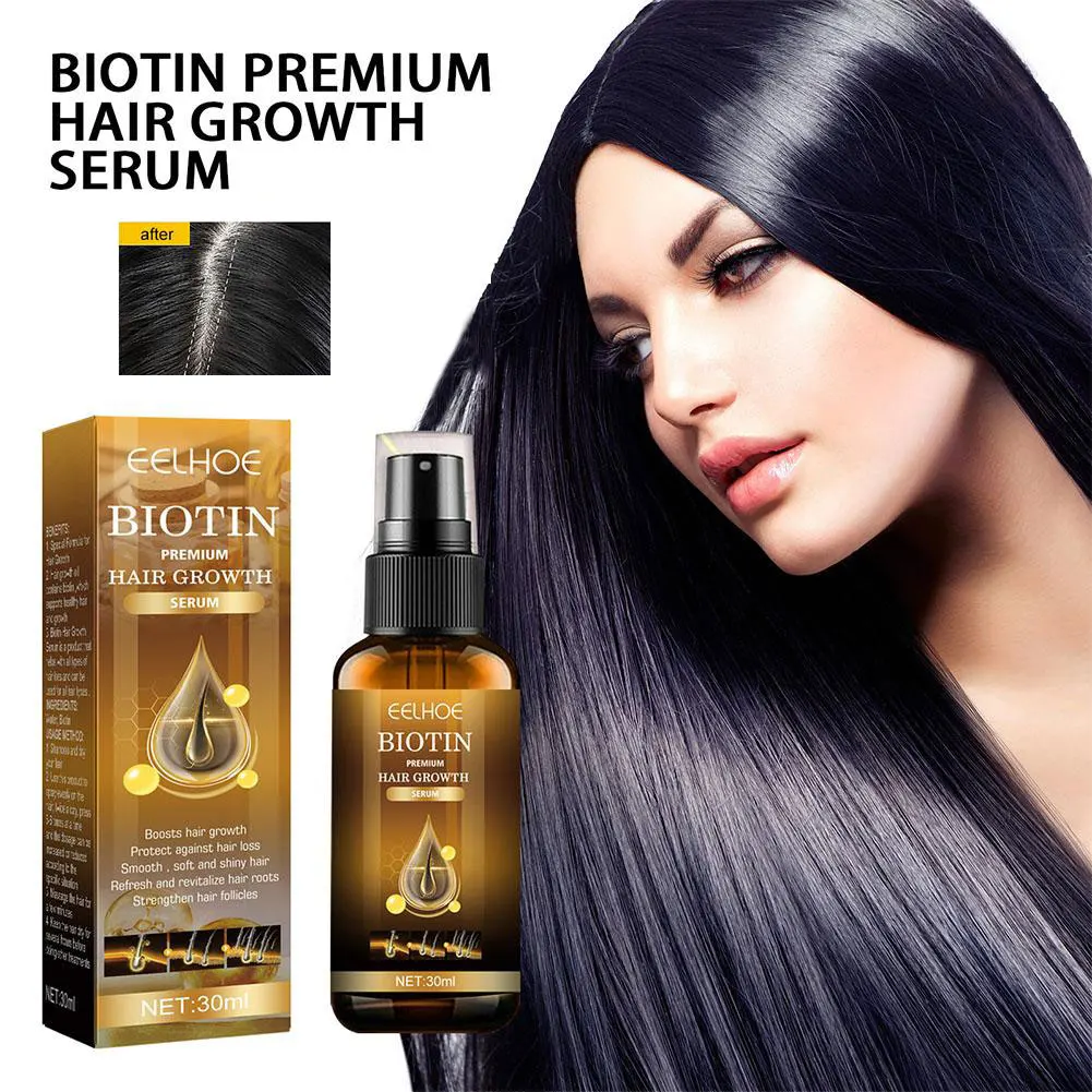 Anti Hair Loss Spray Serum Effective Scalp Treatment Biotin Nourishing Smoothing Dry frizzle Hair Care Essential Oil