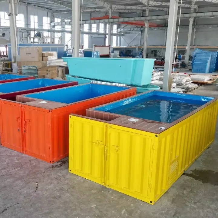 Integrated Shipping Container Swimming Pool With Water Purification System Modern Outdoor Leisure Pool For Holiday Villa