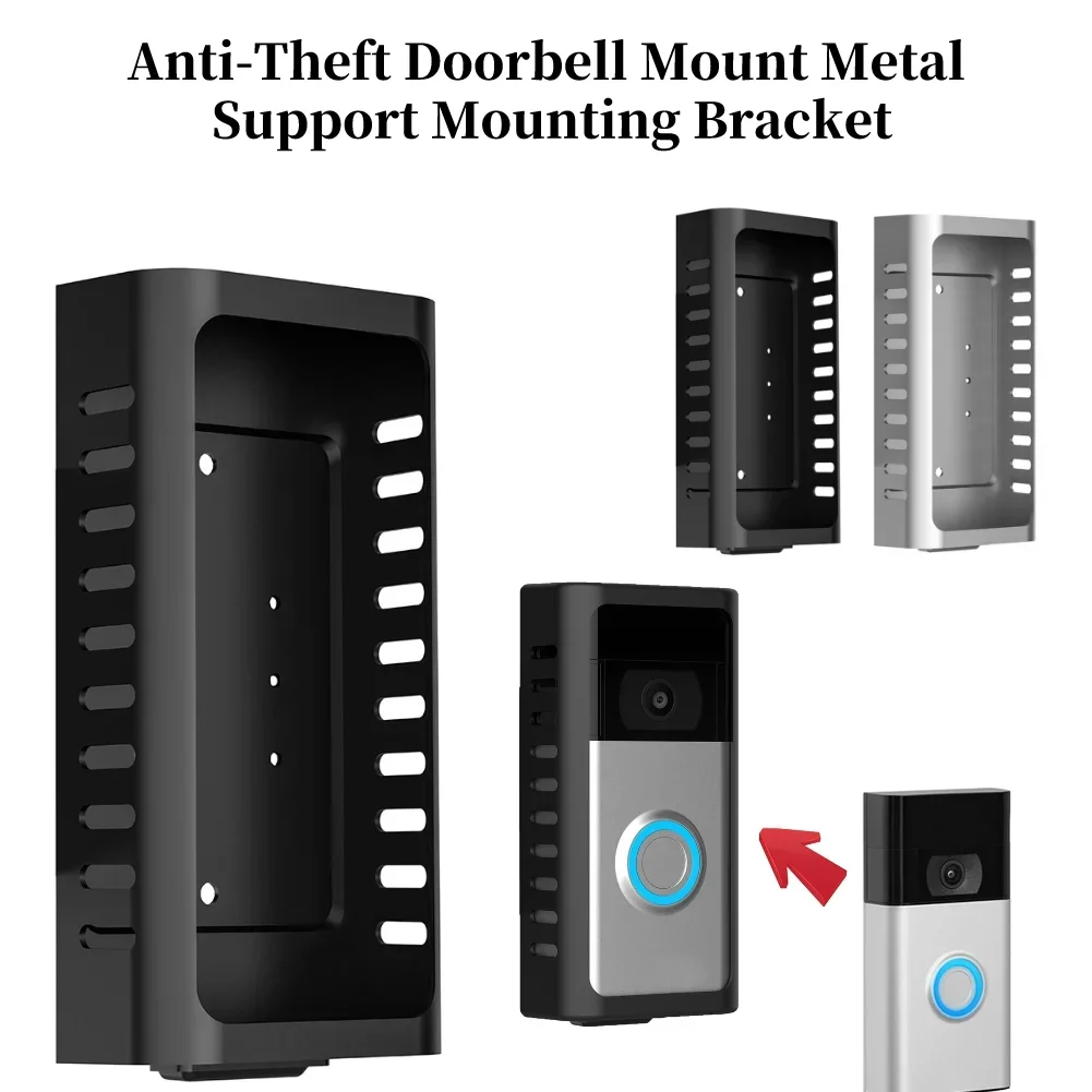 

Противоугонное крепление для дверного звонка Монтажный кронштейн из нержавеющей стали Простая установка для кольцевого видеодверного звонка