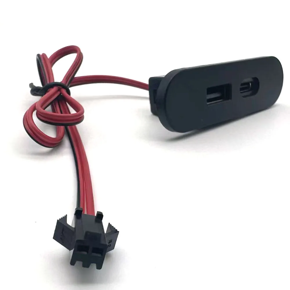 50pcs Usb Female Base Type-C Socket and Female  Charging Socket Power Socket With SM Plug Cable Connector ﻿